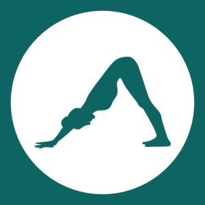 Eine VAYANA Grafik von einem Menschen, der Yoga praktiziert