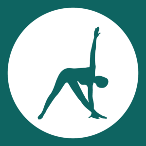 Eine VAYANA Grafik von einem Menschen, der Yoga praktiziert